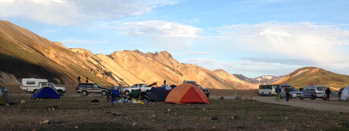 De camping op Landmannalaugar