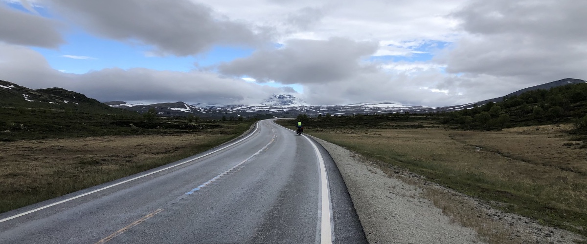 JW op het hoogste punt van de route: Dovrefjell